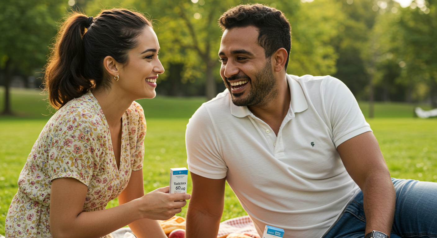 Man And Women Happy with Tadalista 60 mg Cenforce Generic Pills